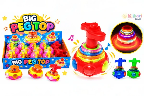 Big Peg Top Toy Spectacular Table Top (Lattu) Light & Sound