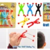 Colorful Sticky Climber Toy Display Moon Bouncy Ball