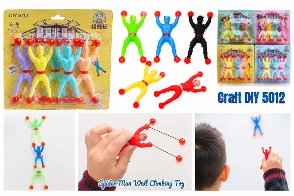 Colorful Sticky Climber Toy Display Moon Bouncy Ball